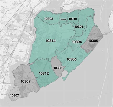 MAP Zip Code Map Staten Island